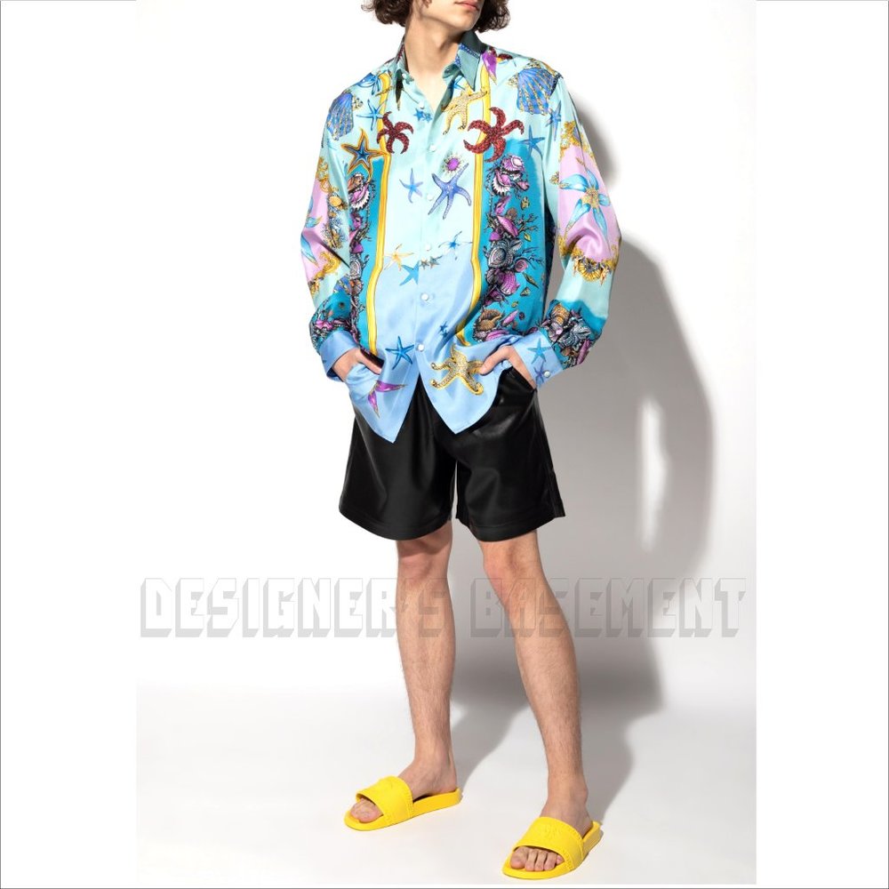 VERSACE mens 47EU - 14US sun yellow CARDINAL Medusa head FLIP-FLOP slide sandals - Picture 8 of 9